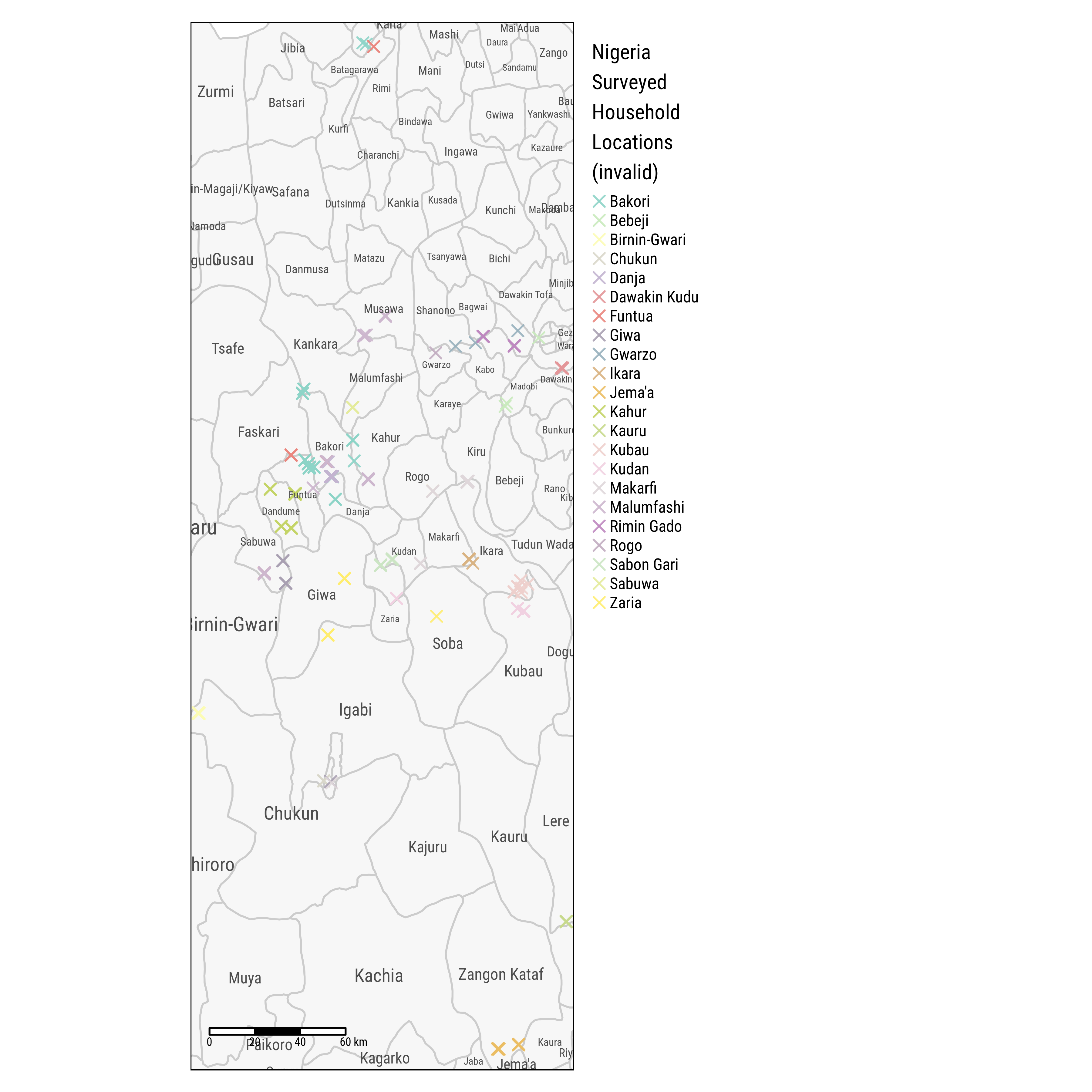 Households with Invalid GPS Locations, Nigeria